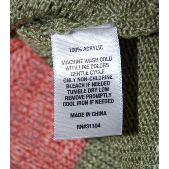 New Directions Single Button Cardigan Sweater Size S V-Neck 3/4 Sleeve Striped - Picture 11 of 12